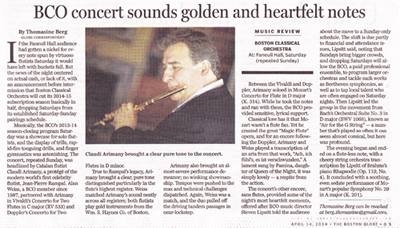 Boston Globe-April 2014 Review